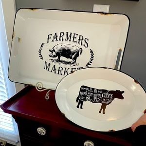 Set of two tin Farmhouse Signs.